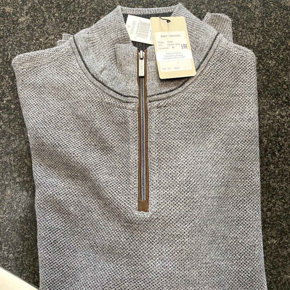 Bugatti Men's Quarter Zip - Knit Troyer - Size M